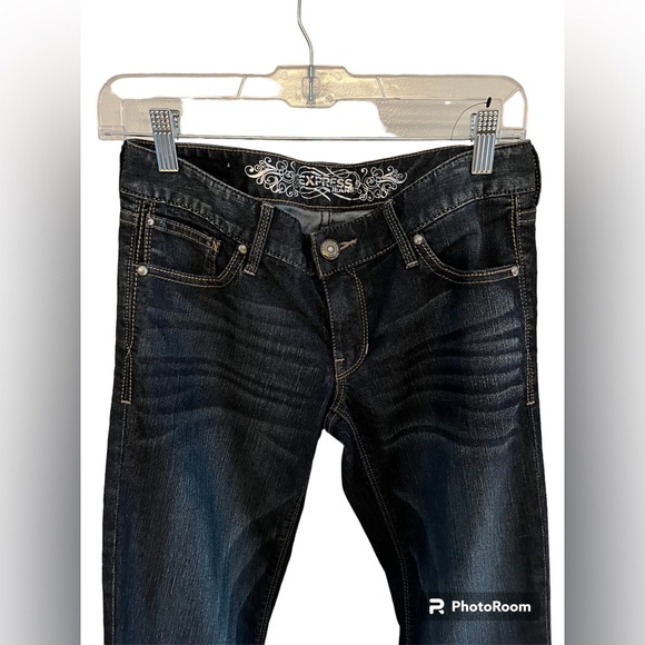 EXPRESS BARELY BOOT ZELDA SLIM FIT ULTRA LOW RISE WOMEN SZ 0R - Picture 5 of 6